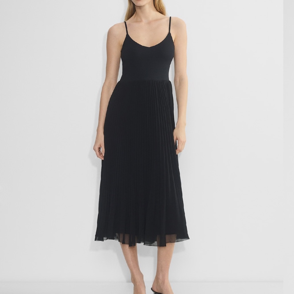 Aritzia Black Spaghetti Strap Midi Dress XS